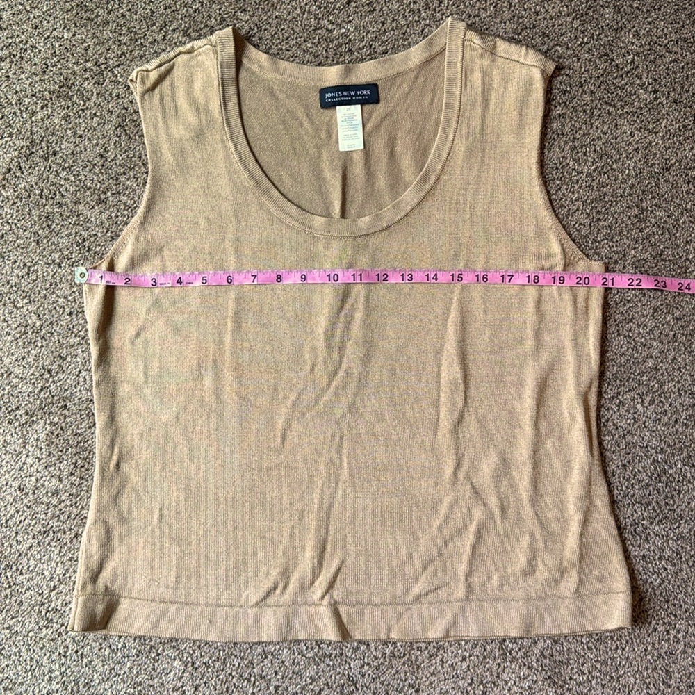 Jones New York Tan Boxy Muscle Tee - Picture 6 of 8